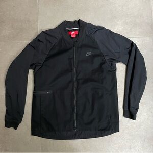 Nike Tech Mens XL Jacket Woven Varsity 832192-010 Black Full Zip Sportswear